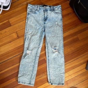 Kendall and Kylie acid wash High rise straight leg jeans. Size 9 / 29